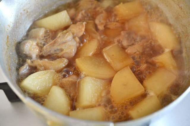 煮汁が煮詰まった状態