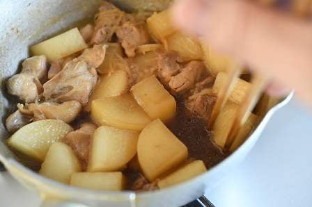 煮汁の残り具合の説明