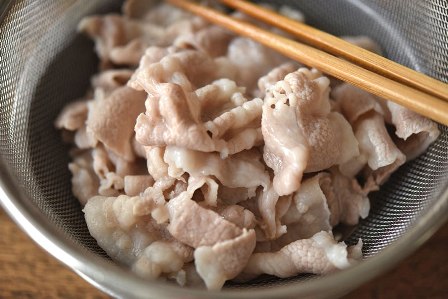 豚しゃぶ肉のゆで方