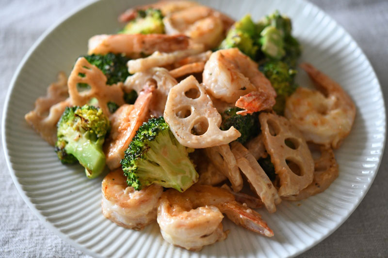 Photo of stir-fried shrimp mayo vegetables