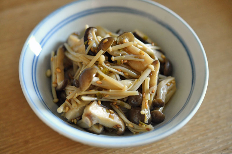 きのこのゆず胡椒和えの写真