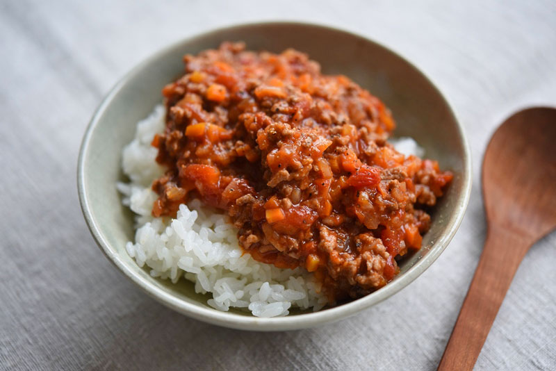 ミートソース丼の写真