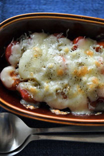 ミニトマトとしらすのチーズ焼きの写真