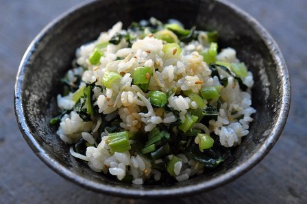 小松菜としらすの混ぜご飯のレシピ写真