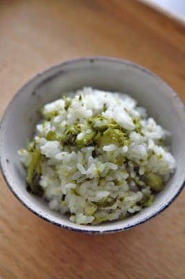 菜の花の炊き込みご飯の写真