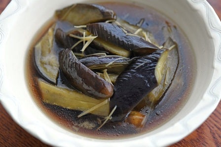 なすの煮びたしの出来上がり