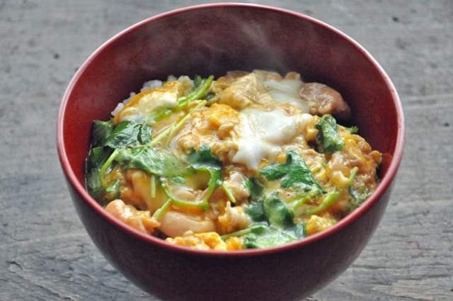 親子丼の出来上がり