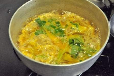 蓋をする前の卵の状態