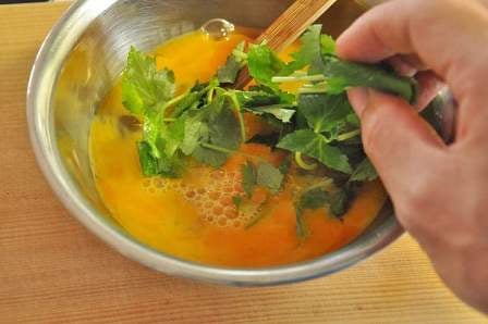 三つ葉を合わせる