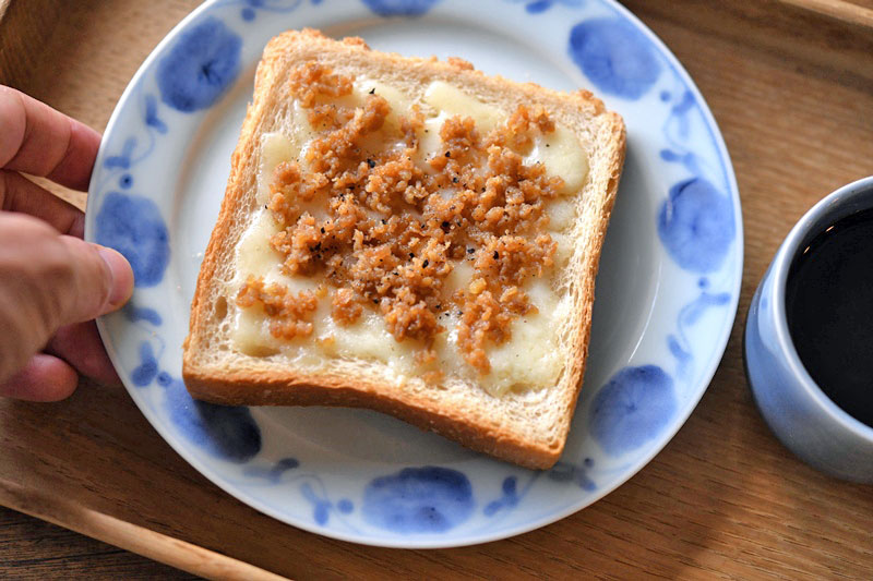 そぼろチーズトーストの写真