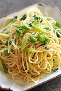 ししとうとじゃこのパスタ