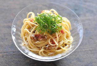 冷製 梅じゃこパスタ