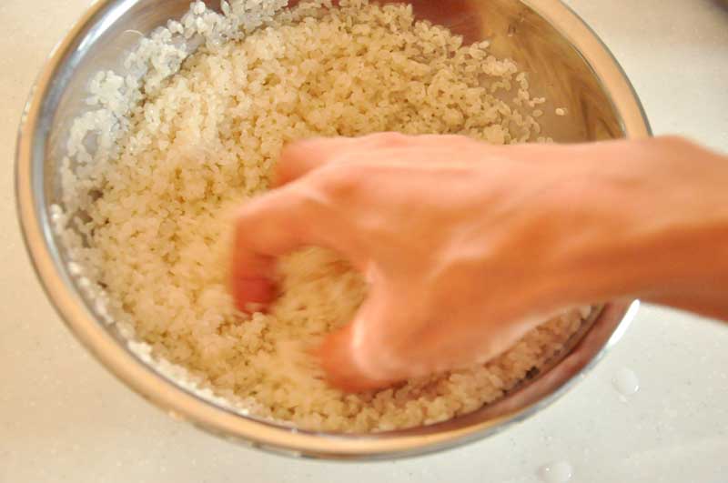 おいしい米の研ぎ方の写真