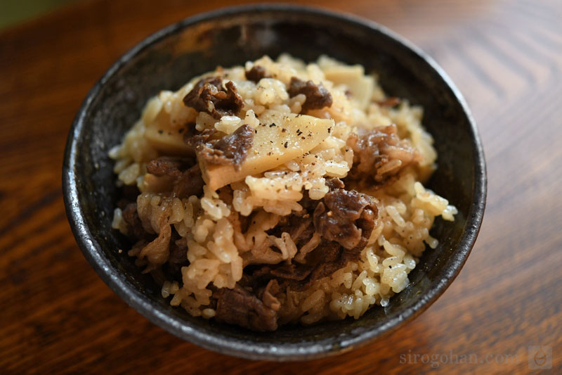 たけのこの香味炊き込みご飯のレシピ 牛肉や豚肉で 白ごはん Com