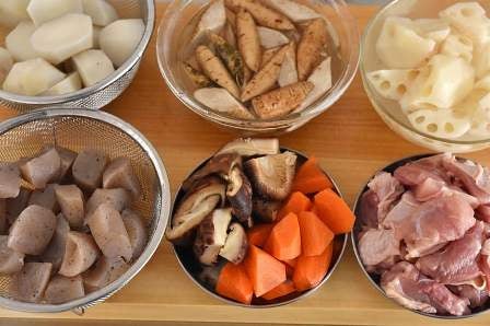 切った具材の一覧