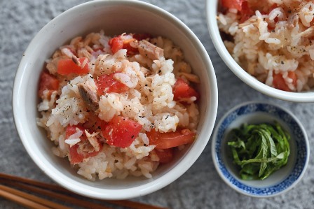 トマトとツナの混ぜご飯