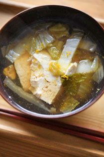 豆腐と白菜のとろみ汁の写真