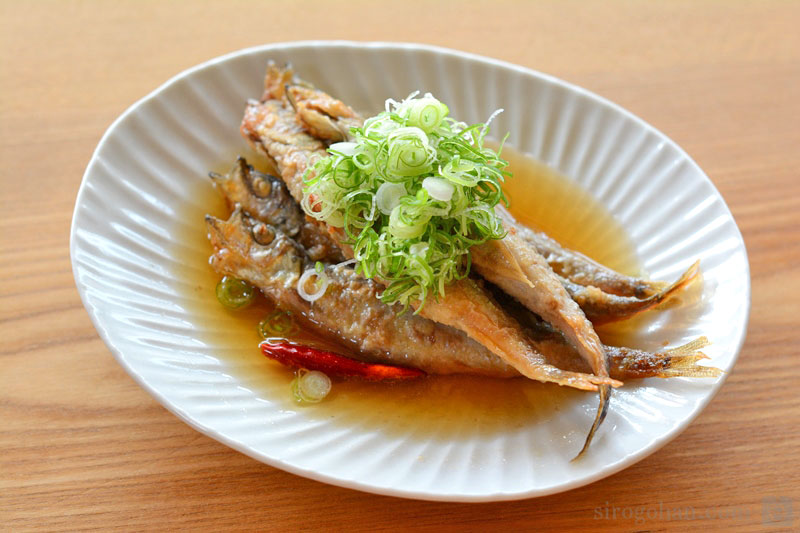 Photograph of shishamo pickled in Nanban