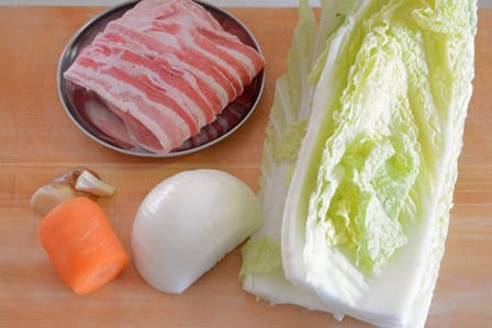 肉野菜炒めの材料一覧