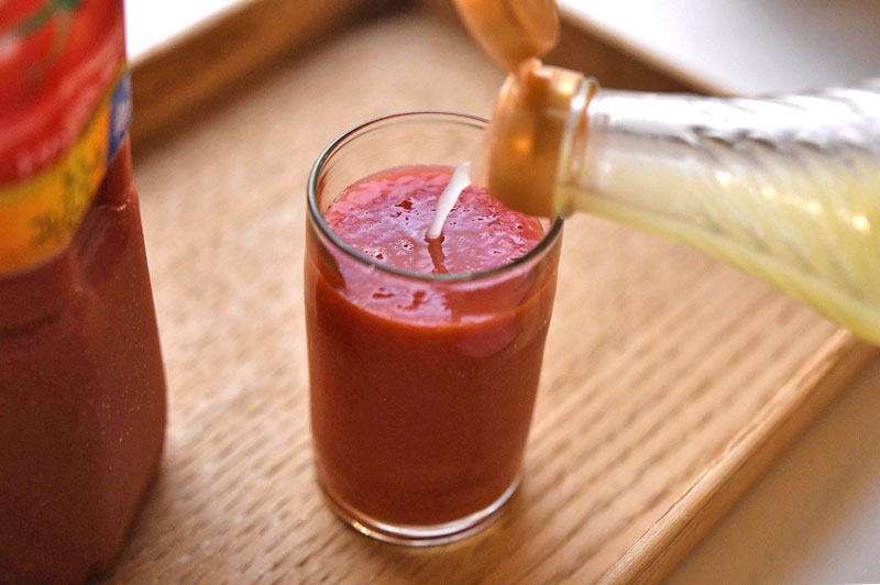 ゆずトマトジュースの写真